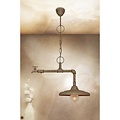 Hanglamp roestbruin of beige stoer kraan 500mm E27