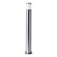Indigo garden bollard light, inox 304, grey/silver, 700mm high, Ø76-90mm, E27 fitting (bulb not included), IP44