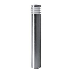 Indigo bollard light grey inox 304, 600mm high, E27 fitting