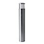 Indigo bollard light in grey inox 304, 600mm high, 102mm wide, E27 fitting (bulb not included), IP44 rated