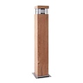 Indigo Windy 3 Gartenpoller aus Teakholz, 600mm hoch, 100mm breit, IP55, für E27-Fassung (Lampe nicht inbegriffen)