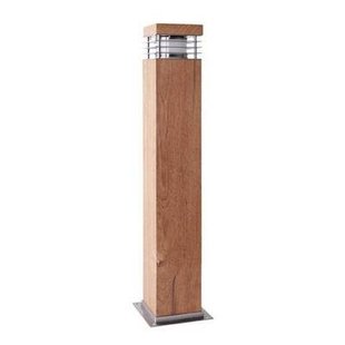 Indigo Windy 3 garden bollard light teak 600mm for E27