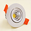 Spot encastrable LED 5W, trou de perçage 55mm, profondeur 45mm, dimmable, orientable 15°, alu gris