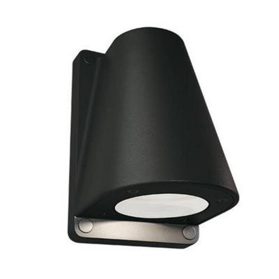 Indigo outdoor wall light, black, GU10 (bulb not included), 100x155x113mm, IP55, non-dimmable