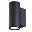 Outdoor wall light LED up down anthracite/grey 220 2x12W