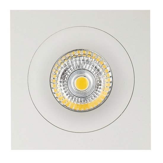 Einbaustrahler, weiß, quadratisch, Lochgröße 80 mm, Außengröße 93,7 mm