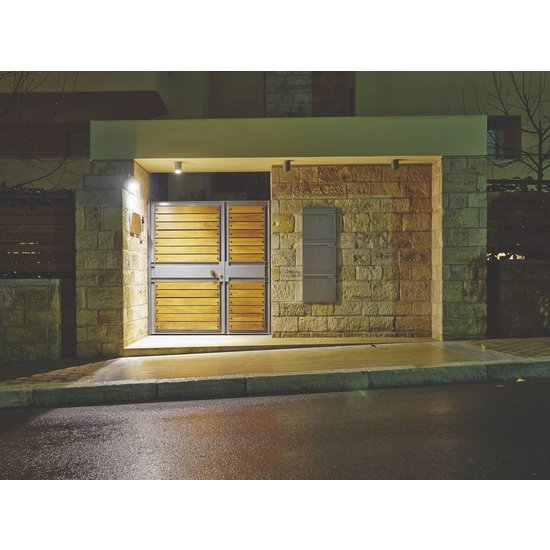 Außendeckenleuchte LED Anthrazit oder Grau 132mm H 12W
