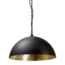 Lampe à suspension sphère noire dôme de 30cm à 100cm de diamètre E27 feuille d'or à l'intérieur
