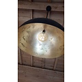 Hanging lamp black mood dome from 30cm to 100cm diameter E27 gold leaf inside