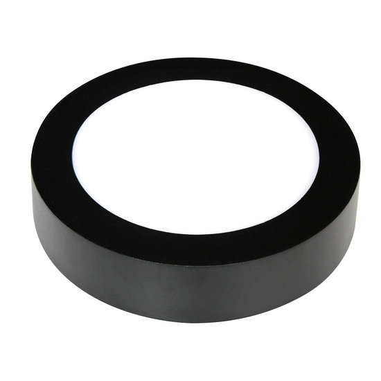 Ronde dimbare plafonniere 12W wit zwarte rand