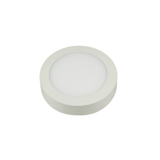 Fantasia Fluke round LED wall light in black with white rim, 12W, 960 lumens, 3000K warm white, 170mm diameter