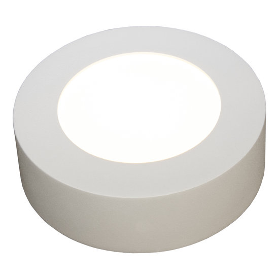Fantasia FLUKE ronde LED wandlamp met zwarte rand, 6W en 480 lumen, warm wit licht (3000K), dimbaar, Ø120 x H35 mm