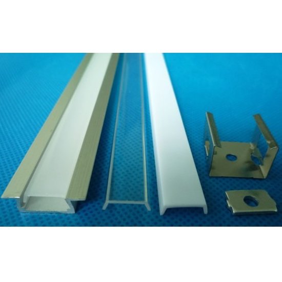 LED-Profil eingebaut 1m lang 12mm breit mit Plexiglas