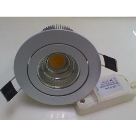 Fantasia spot encastrable LED 5W orientable, blanc ou gris, rond ou carré, faisceau 30/40/60/90°