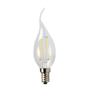 Lámpara vela LED regulable 2W filamento cuello cisne