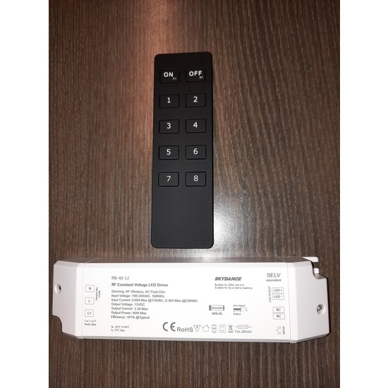 Driver dimmable 12Volt DC to 40W wet room, possibly with remote control