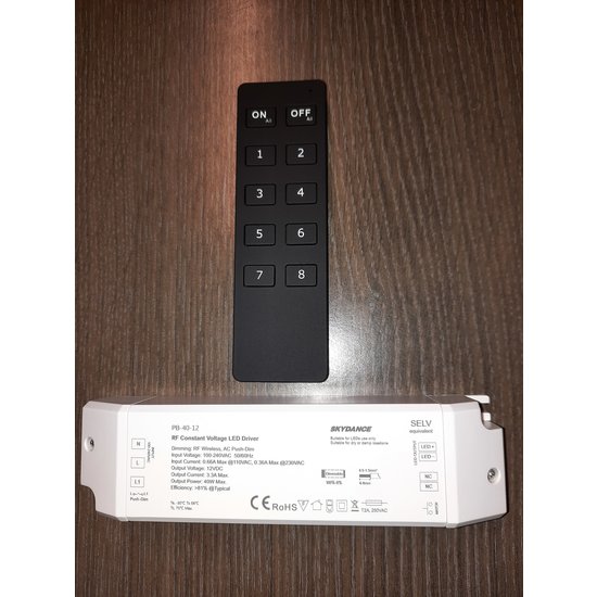 Transformateur dimmable 24Volt DC places humides avec variateur télécommande