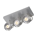 Fantasia Ziva white ceiling light, aluminium, 3x GU10 LED 4.5W dimmable, warm white 2800K, IP20, 286 x 100 x 135 mm