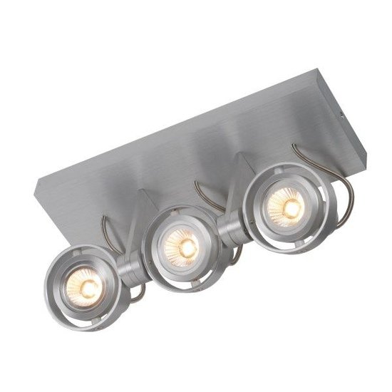 Lámpara de techo LED regulable GU10 3x4,5W 286mm de ancho