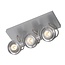 Fantasia Ziva lámpara de techo blanca, aluminio, 3x GU10 LED 4,5W regulable, blanco cálido 2800K, IP20, 286 x 100 x 135 mm