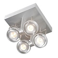 Fantasia Ziva Deckenleuchte quadratisch schwarz, Aluminium, 190x190x145mm, 4x GU10 LED 4,5W dimmbar, 2800K