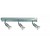 Plafonnier GU10x3 blanc, gris, bronze, verre 400mm de long