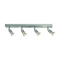 Plafondlamp GU10x4 wit, grijs, brons, glas 550mm lang