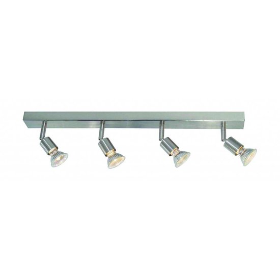 Plafondlamp GU10x4 wit, grijs, brons, glas 550mm lang