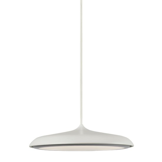 Luminaire suspendu LED rond gris mat, gris argent, noir, blanc ou cuivre 14W 250mm Ø
