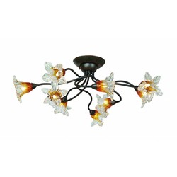 Ceiling lamp ruggine color with 9xG9 28W included