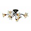 Fantasia Fantasia Megan pendant lamp in ruggine colour, classic antique, 9x G9 28W included, 650 mm