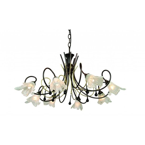 Suspension Fantasia Kiss antique noir-or, 8x G9 28W 370lm compris, Ø690mm H790mm, IP20