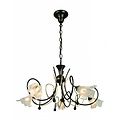 Fantasia Kiss suspension noir doré antique, 5x G9 28W compris, métal et verre, Ø606 x H770mm, IP20