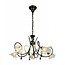 Hanglamp zwart goud antiek met 5xG9 28W inbegrepen