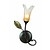 Wall lamp antique black gold with 1xG9 28W 270mm high