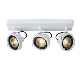 Ceiling spotlight LED black or white AR111 3x12W dim to warm