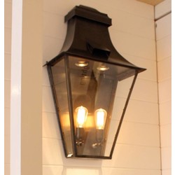 Outdoor wall lamp rural bronze GU10+E27 90cm H