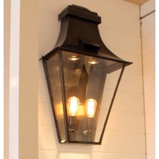 Outdoor wall lamp rural bronze GU10+E27 90cm H