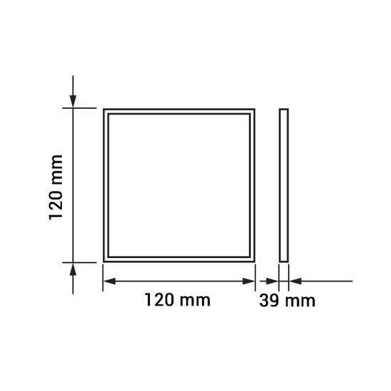 Panel de luz LED de superficie cuadrado 6W 120x120mm
