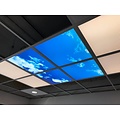 Cloud ceiling 60x60cm for bathroom in surface-mounted frame