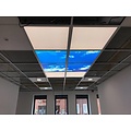 Cloud ceiling 60x60cm for bathroom in surface-mounted frame