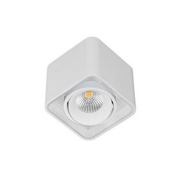 Plafonnier LED carré orientable 100mm 10W blanc, noir