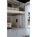 Hanglamp medium bal, wit, koper, messing, chroom of wijnrood 145mm Ø