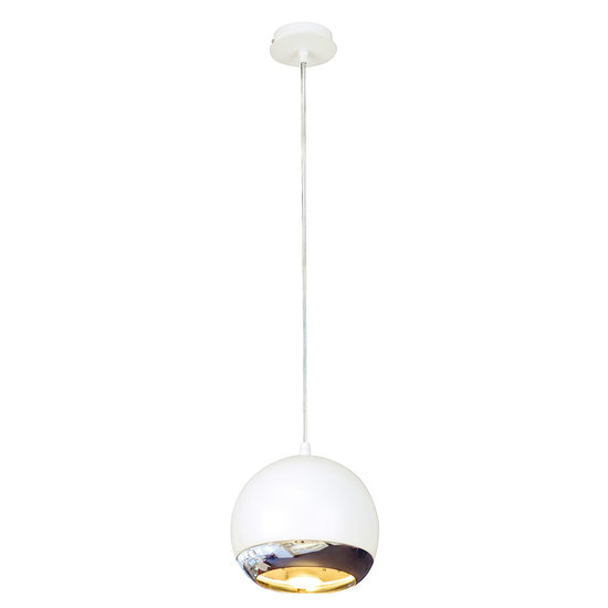 Hanglamp medium bal, wit, koper, messing, chroom of wijnrood 145mm Ø