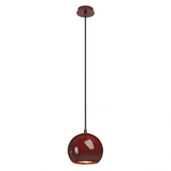Lámpara colgante bola mediana, blanco, cobre, latón, cromo o rojo vino 145mm Ø