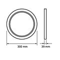 LED panel light surface mounted round 24W 300mm diameter