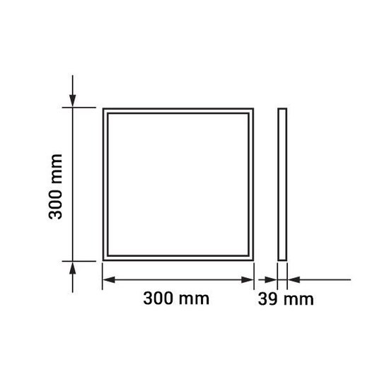 LED paneel 30x30 opbouw verlichting vierkant 24W wit