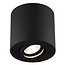 Fantasia Olala foco de superficie, redondo, aluminio cepillado gris, orientable, GU10, 90 mm, bombilla no incluida