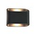 Aplique de exterior LED up down negro, blanco 180mm 2x5W