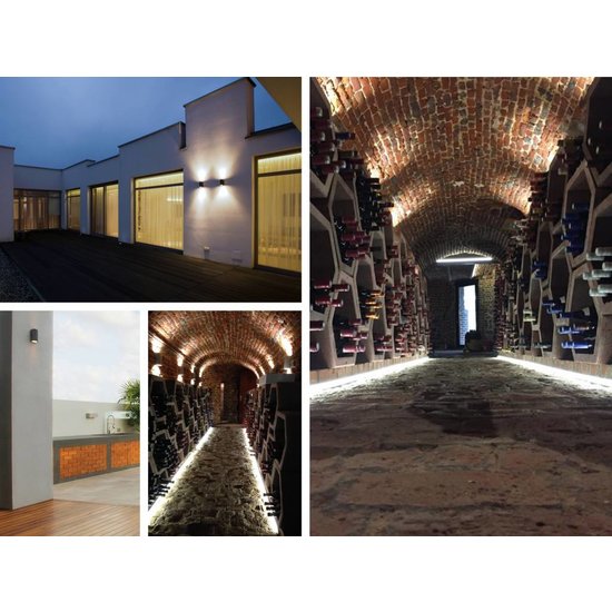 Aplique de exterior LED up down 160mm alto 2x4W